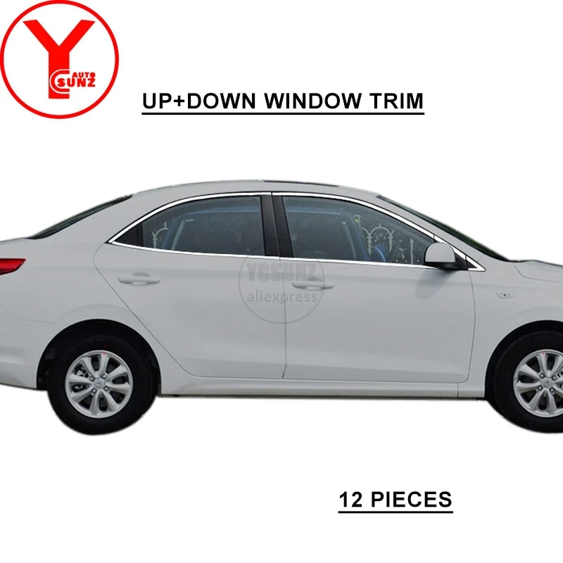 Нержавеющая сталь отделка окна автомобиля полосы литья для hyundai accent аксессуары