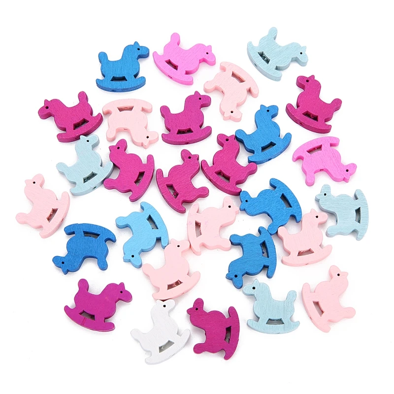 30 шт./Лот Разноцветные деревянные бусины для девочек Лот | Украшения и аксессуары