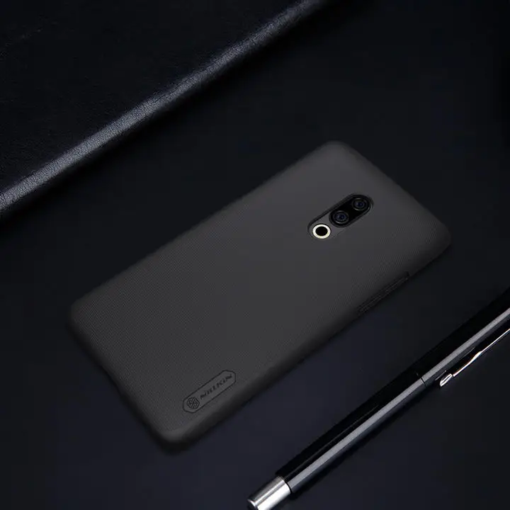 Для Meizu 15 plus чехол Nillkin матовый пластиковый ПК Жесткий чехол s матовая задняя крышка funda Жесткий Мобильный защитный корпус для телефона coque - Цвет: Черный
