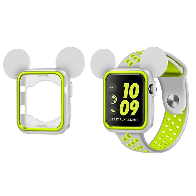 Спортивный силиконовый чехол для часов + ремешок Apple Watch Band 42 мм 38 Iwatch 3 2 1 сменный