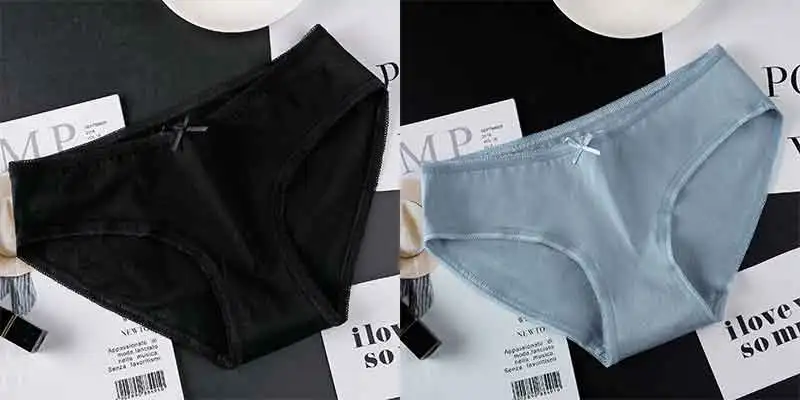 black blue BZEL, новинка, сексуальные женские трусики, низкая талия, женские хлопковые трусы, удобное дышащее нижнее белье, бесшовные качественные трусы, Прямая поставка - Цвет: black blue