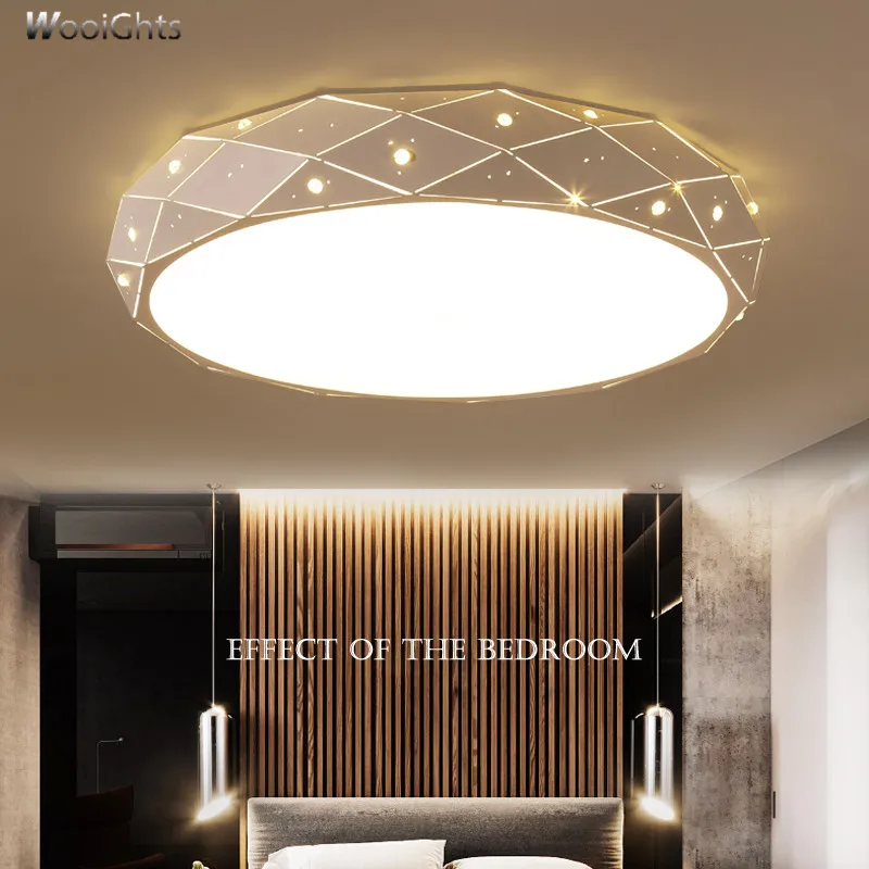 Wooights белая круглая Светодиодная потолочная люстра для гостиной спальни дома AC85