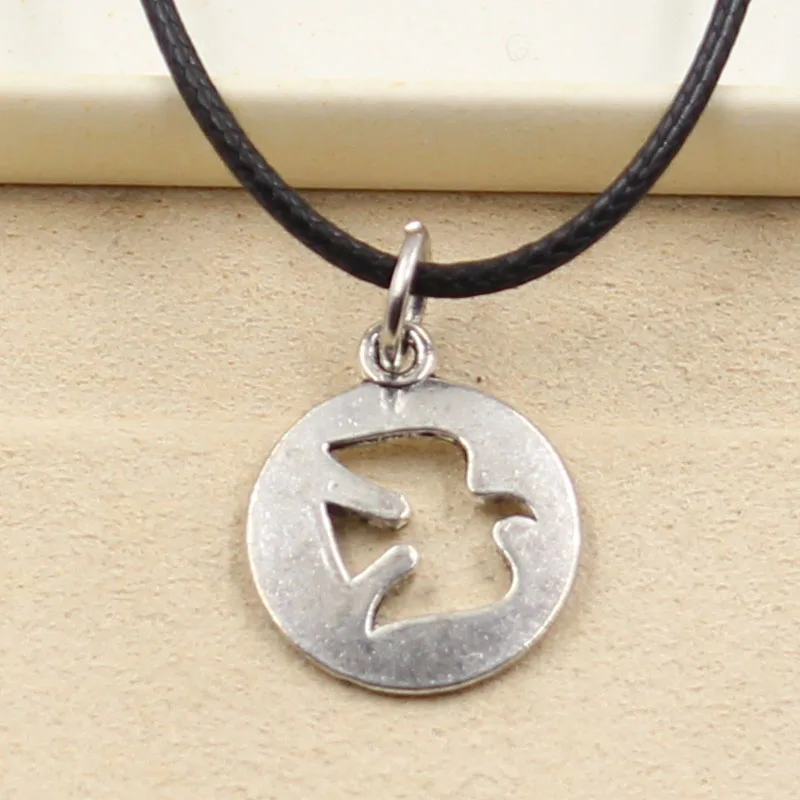 Новый модный Тибетский серебристый цвет кулон ожерелье голубь мира очарование