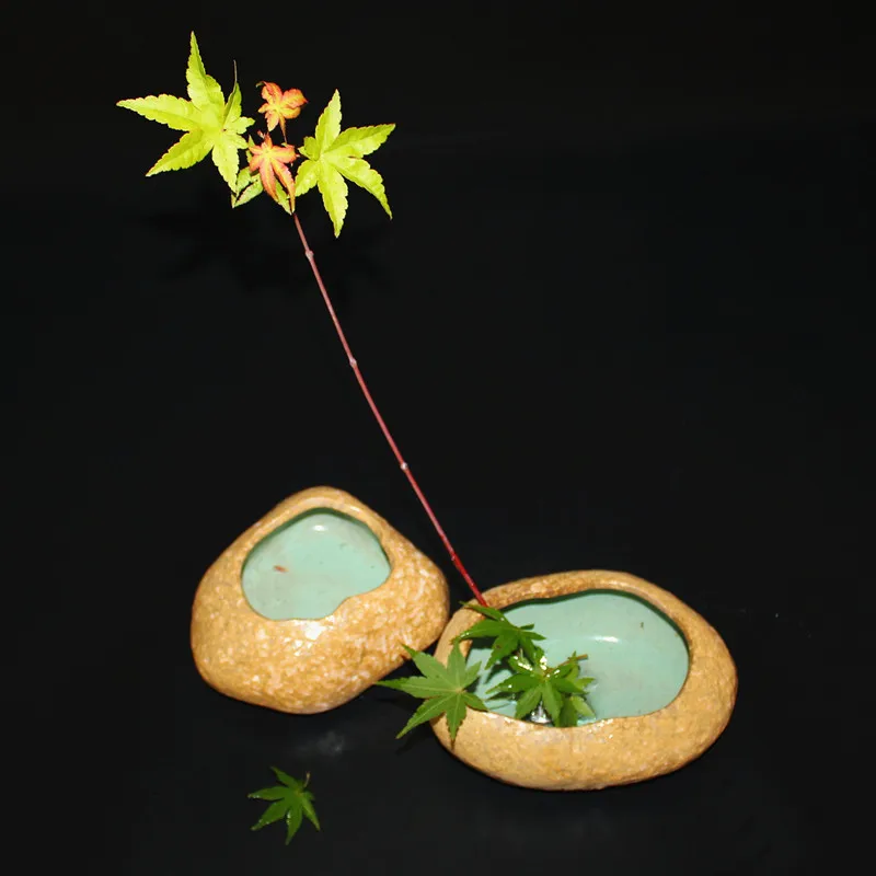 Ikebana грубая керамика имитация камня цветочный горшок настольная ваза
