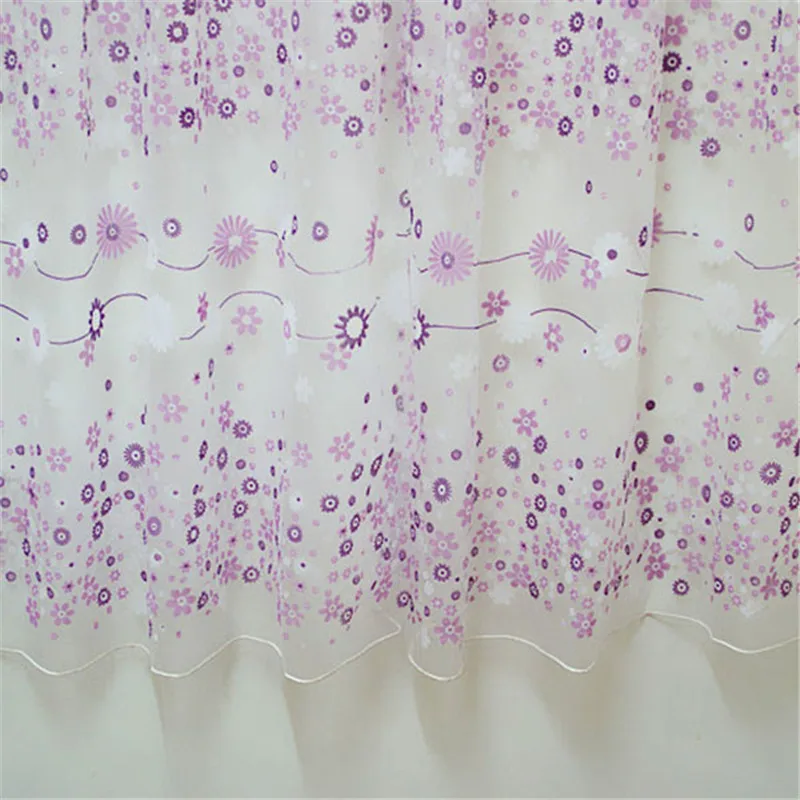 Занавески из тонкой ткани с цветочным узором 3 цвета | Дом и сад