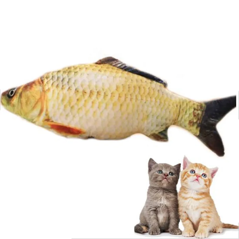 Забавные кота собаки игрушка Моделирование рыбы PP Хлопок Мягкий длиной 18 см Pet