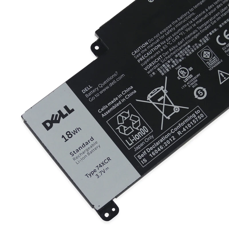 18Wh 3,7 V 74XCR 074XCR Аккумулятор для ноутбука Dell Venue 8 Pro 5830 T01D VXGP6 X1M2Y Tablet Series