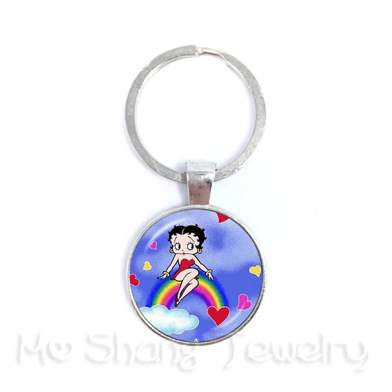 Betty Boop арт ключевая цепочка изображений с фокусным расстоянием 25 мм круглый