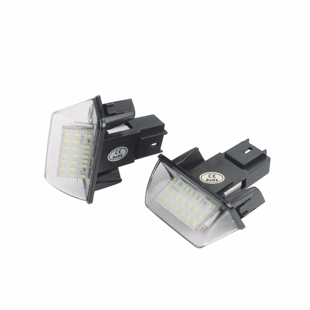 ANGRONG 2x Светодиодный светильник номерного знака для Peugeot 206 207SW 306 307 308 406 407 5008 MPV Partner