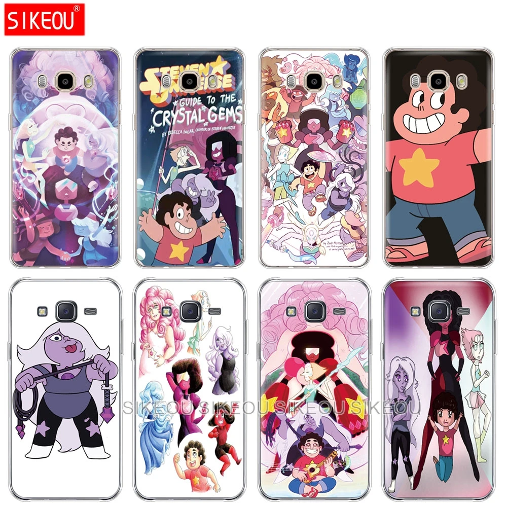 Силиконовый чехол для телефона Samsung Galaxy J1 J2 J3 J5 J7 MINI 2016 2015 prime crystal gems steven