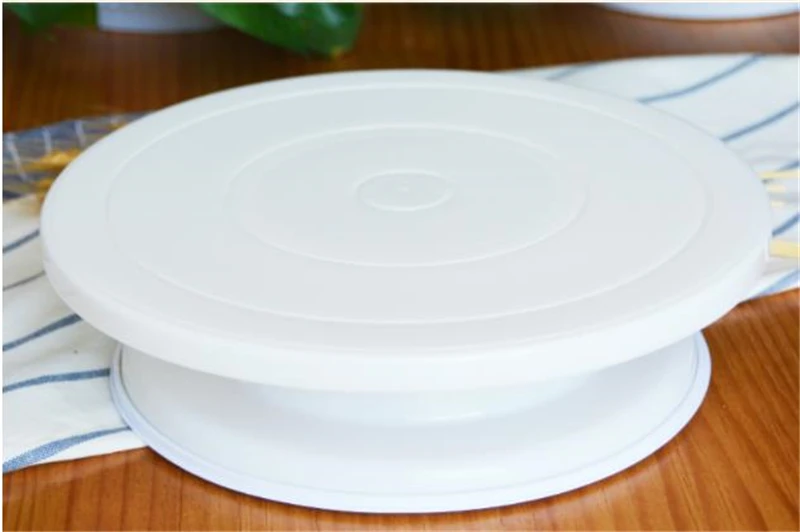 10 дюймовый поворотный стол для торта лотки оригинальные часы с вращающимся на нескользящей подошве круглой формы для выпечки тортов DIY украшения стенд Кухня платформа поворотного стола инструменты