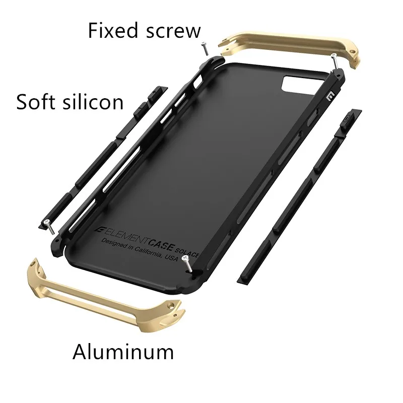 For iPhone 7 8 7plus 8plus Luxury Armour Metal silicon Aluminum +PC Phone Case iphone7 iphone8 Shockproof phone case |