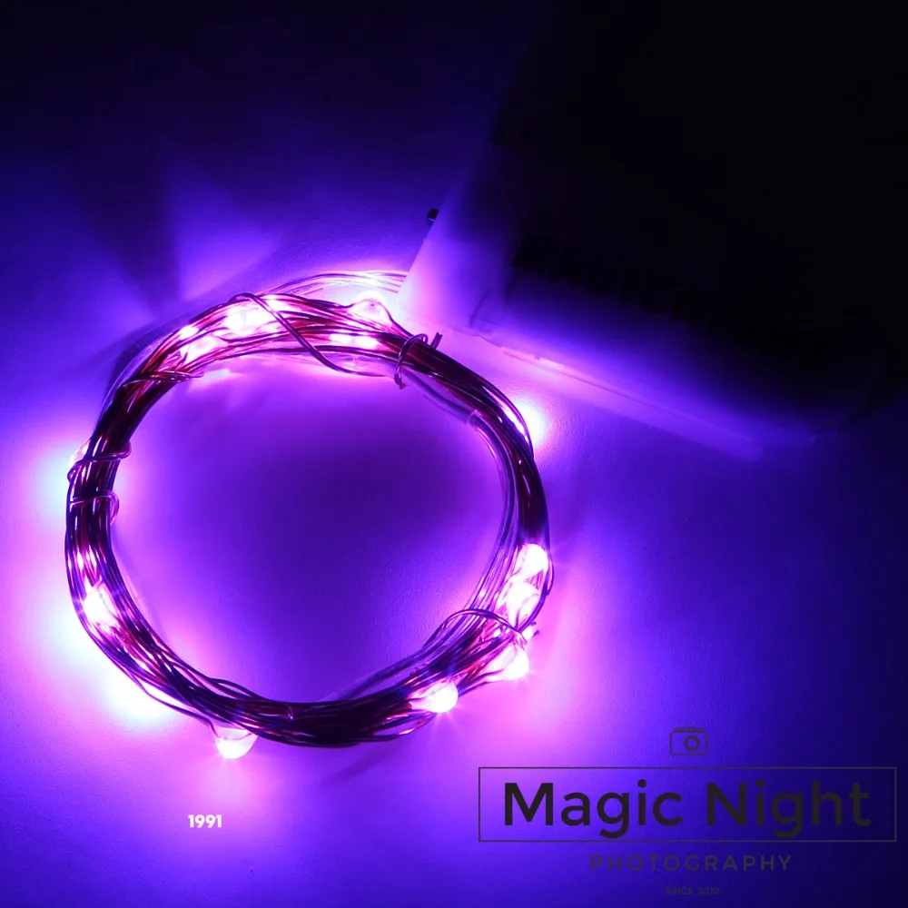 Magicnight 20 Фиолетовый Micro СВЕТОДИОДНЫЙ светильник на 7 футах сверхтонкий медный