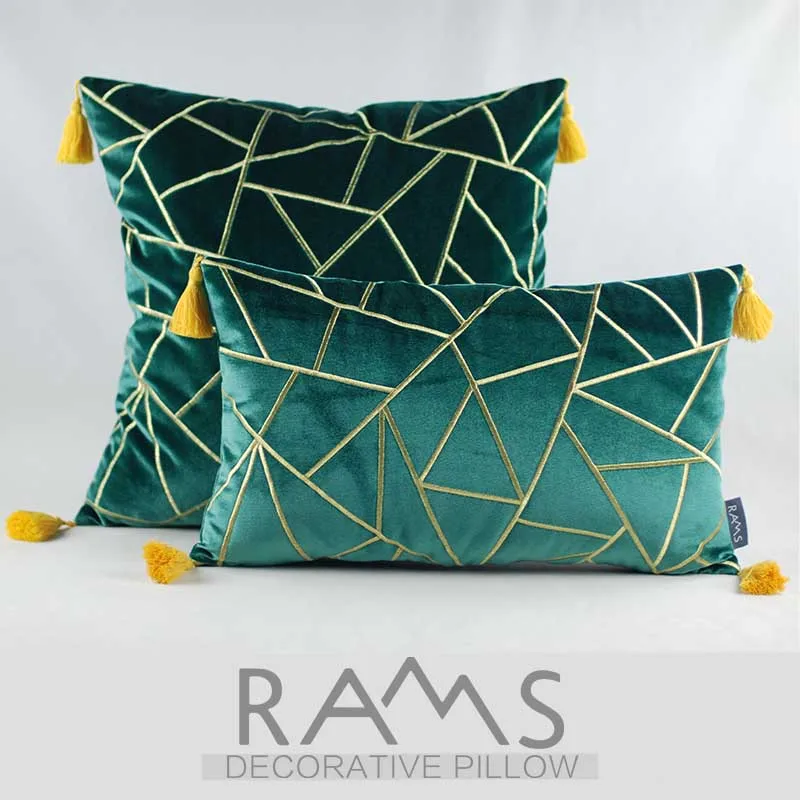 2019 Рамс вышитые декоративные Геометрическая Подушка домашний декор с вышивкой |