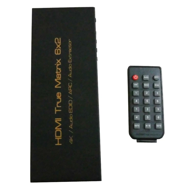 4K x 2K Hdmi 6X2 3D Hdtv Hd настоящая матрица 2 0 переключатель сплиттер поддержка с ИК Arc Spdif 3