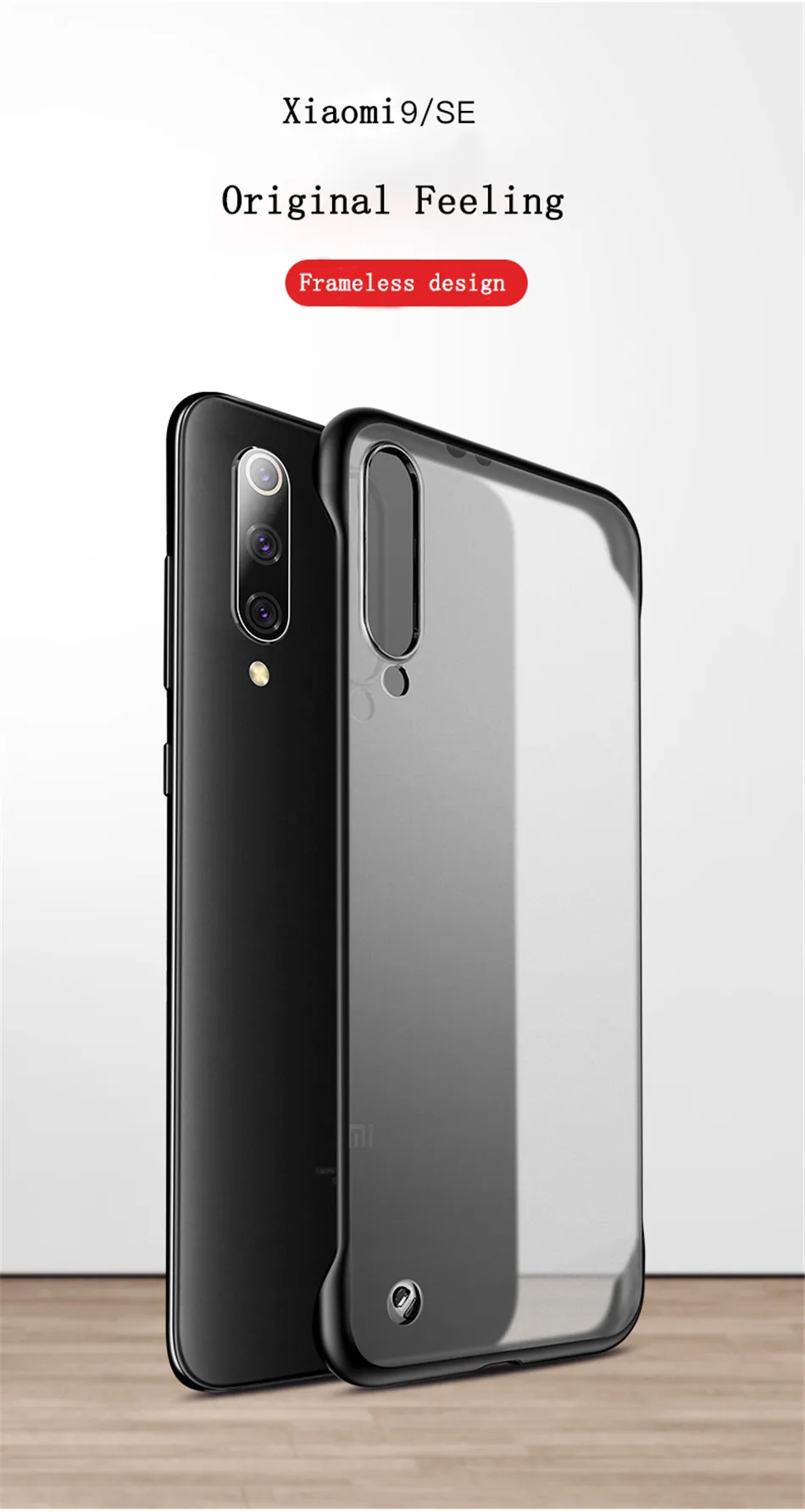 USLION ультра тонкий Бескаркасный чехол для телефона для Xiaomi 9 9 SE 8 Explorer Redmi K20 Pro Прозрачный матовый Жесткий PC чехол s Fundas