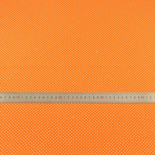 White Dot Design Orange Cotton Fabric Printed Patchwork Sewing Bed Sheet Crafts Dolls Clothes Fat Quarter Art Work Meter | Дом и сад