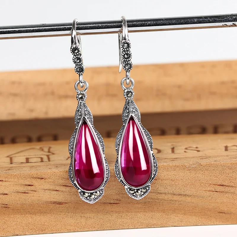 

Женские серьги из серебра 925 пробы, с рубином