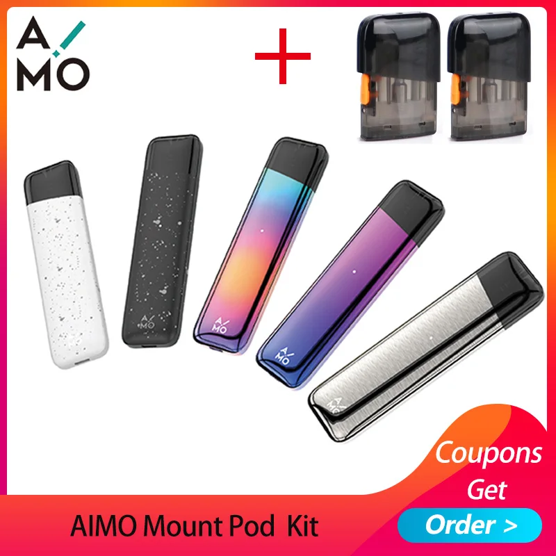 Набор электронных сигарет OVNS AIMO Mount pod System kit 400 мАч и 1 8 мл емкость 1.2ohm керамическая