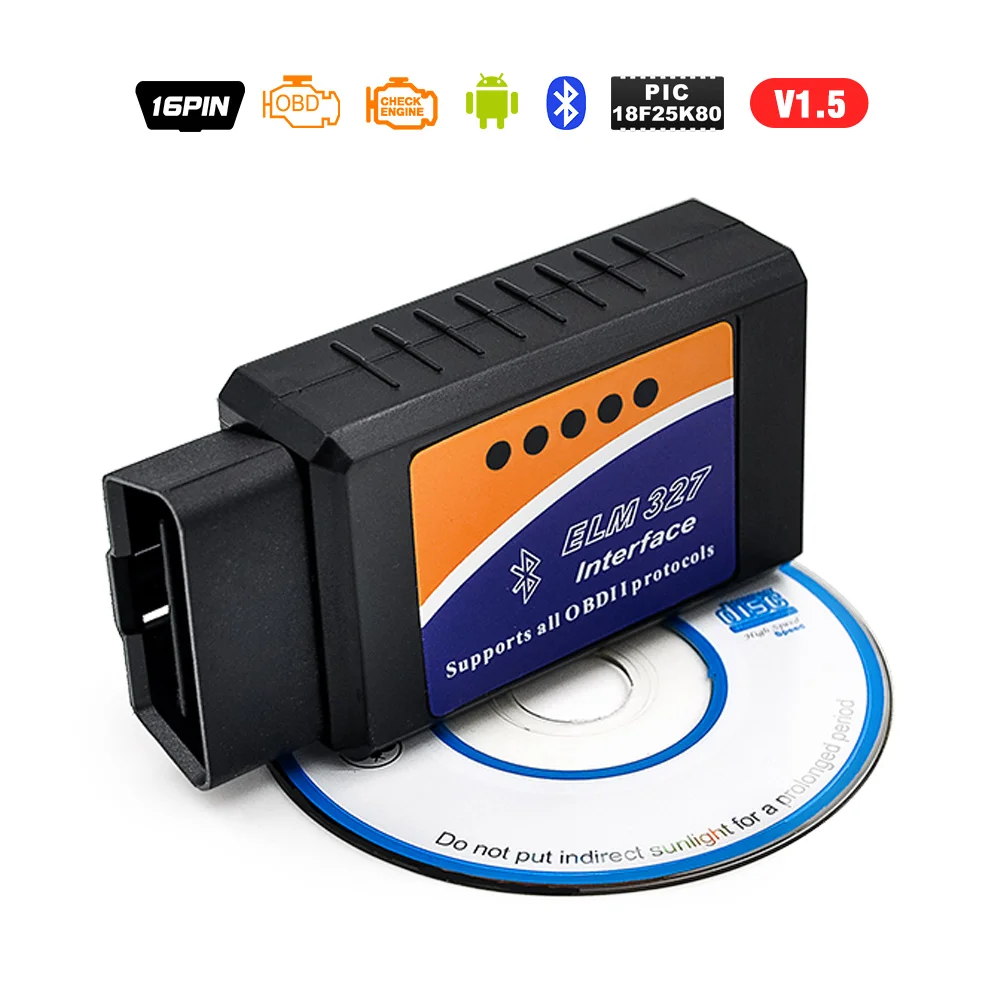 Супер Мини ELM 327 Bluetooth V2.1 OBDII автоматический сканер elm327 wifi v1.5 работает на Android/IOS ELM327 USB Mini 100 шт./лот - Цвет: bluetooth v1.5
