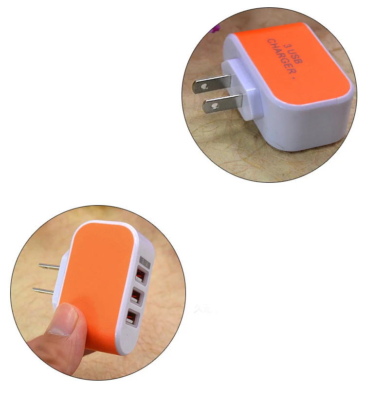 Металлический Настенный адаптер питания с двумя USB разъемами 2 1 А AC 3 порта для