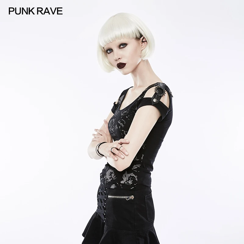 Летняя Сексуальная футболка в стиле Панк Rave с принтом Рождественская Харадзюку