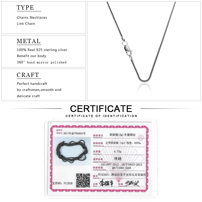 Женское и мужское ожерелье из серебра 925 пробы 2 мм|necklace fashion|necklace womennecklace women fashion |