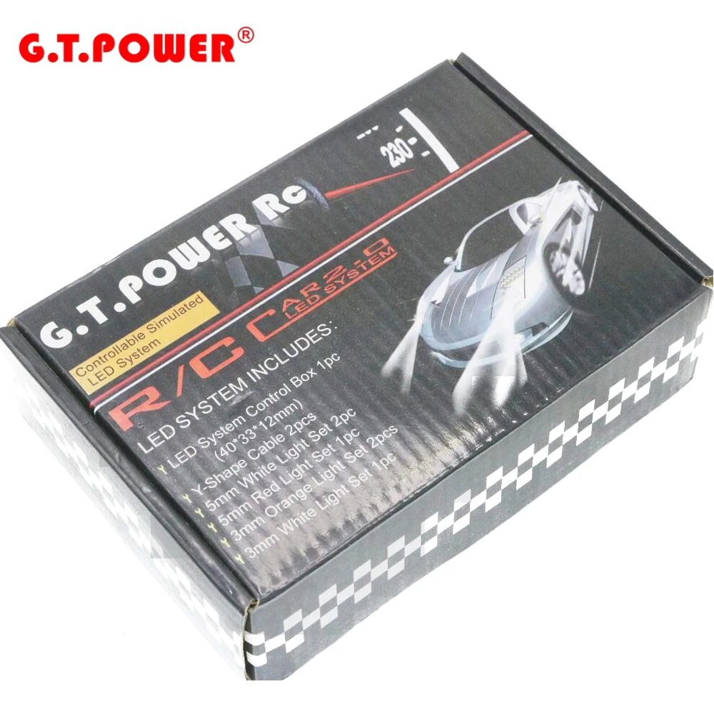 GT Мощность RC Автомобиль светильник ing 8LED мигающий провода Системы 2 PPM FM FS 4G