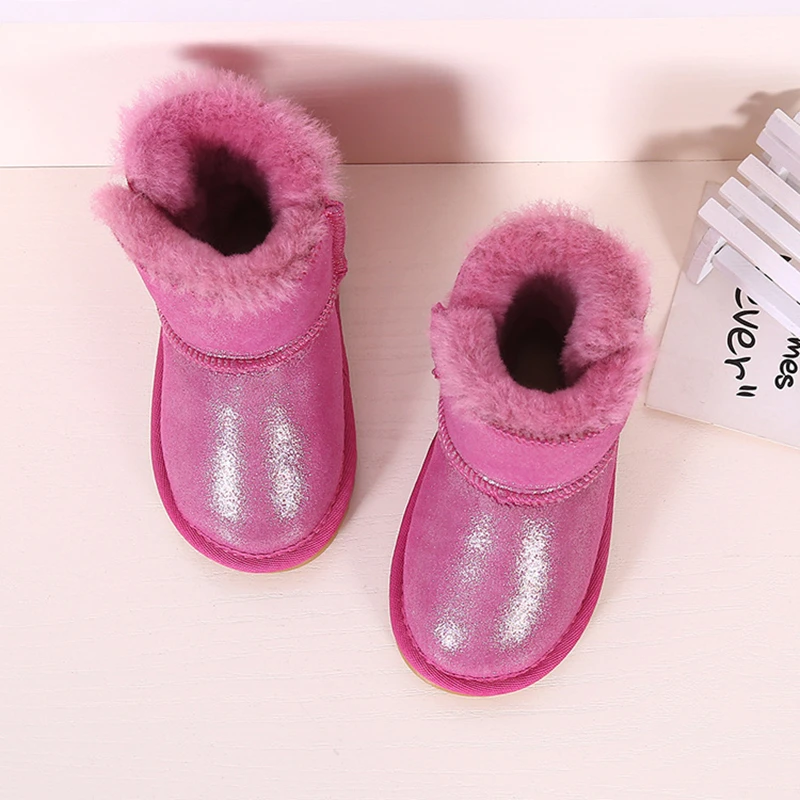BeckyWalk новинка 2021 года зимние детские сапоги для мальчиков и девочек теплые