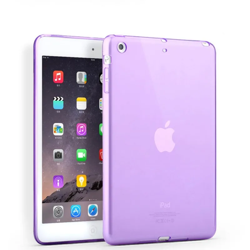 Защитный чехол для Apple iPad Mini 3 2 1 Силиконовые чехлы прозрачные цветные мягкие планшеты для кожи аппликации Coque Capa