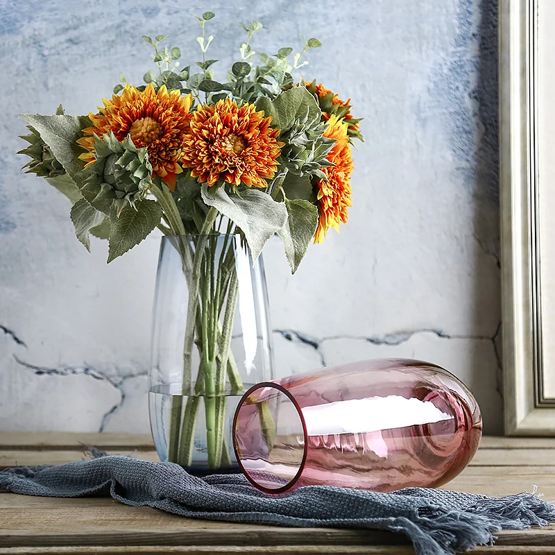 

Creative egg-shape glass vase hydroponic Container Flower vase living room decoration ornament vase for home decoration