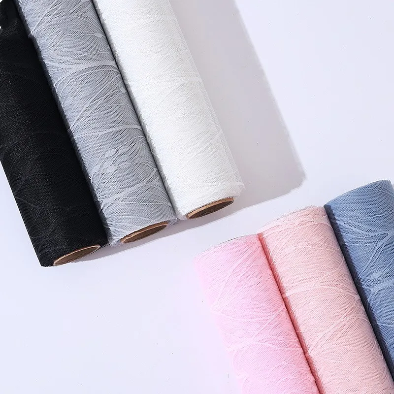 Корейская Кружевная Сетка DIY упаковочная бумага марлевые цветы подарочные