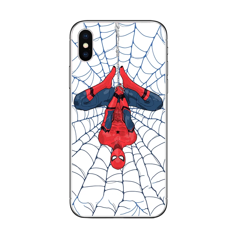 WM02950 Ciciber Marvel супер герой Человек-паук чехол для телефона для Apple iPhone 7 8 6 6s Plus X XR XS MAX 5S SE Мягкий ТПУ чехол - Цвет: WM02950