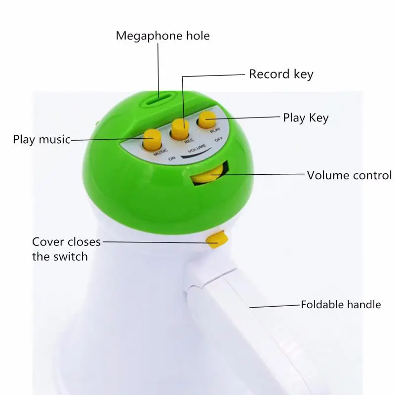 Портативный складной ручной МегаФон громкий динамик усилитель диктофон