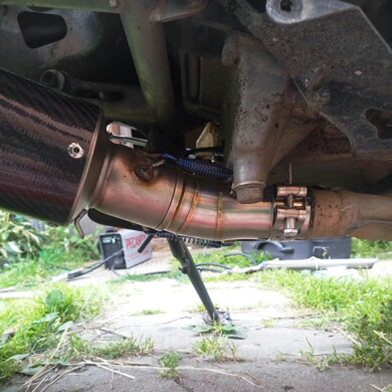 

ZS MOTOS 42mm Motorcycle Exhaust Middle Pipe With Clamp For Kawasaki ER-6N Without Exhaust