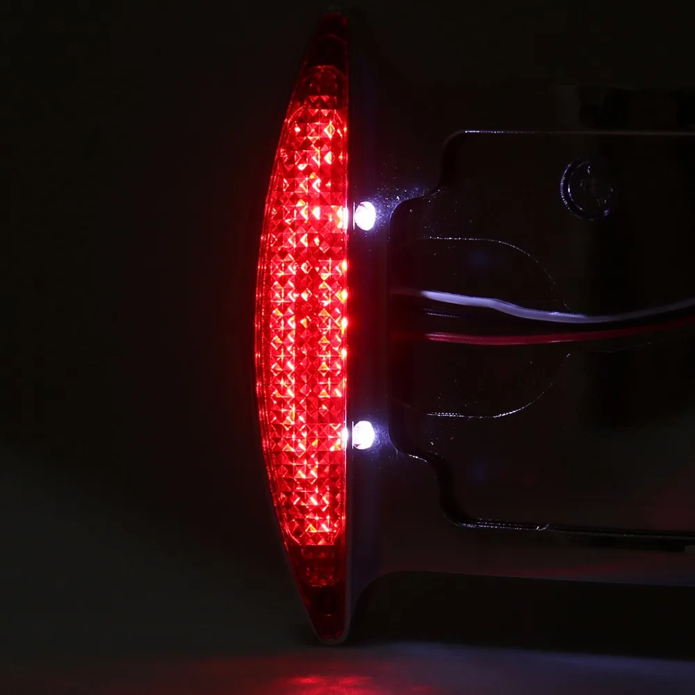 Хромированный Боковое крепление номерной знак изогнутые кронштейн хвост