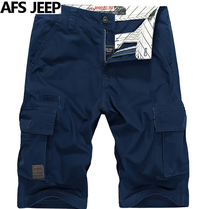 Picture Color AFS JEEP, повседневные мужские шорты Карго, мужские шорты, летние мужские шорты размера плюс 30-44, пляжные шорты, бермуды, мужские шорты - Цвет: Picture Color