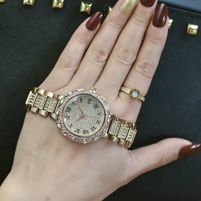 GEDI Новые подлинные модные женские часы с бриллиантами модный стиль