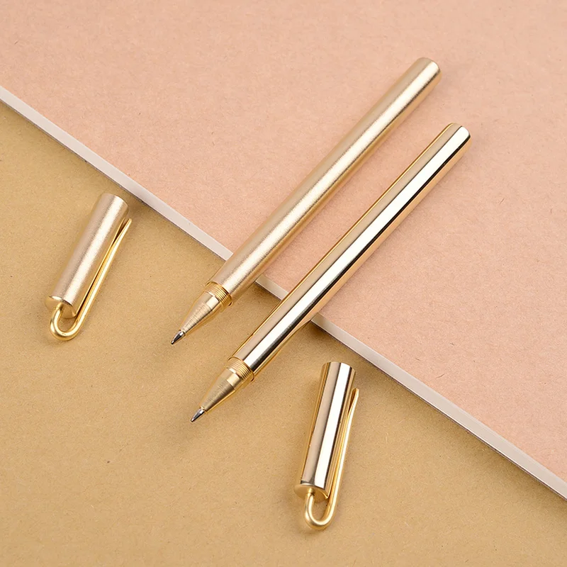 Черная чернильная взрывобезопасная латунная авторучка ручной работы Ретро