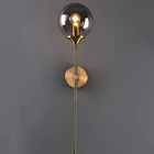 BEIAIDI Скандинавское Стекло глобус шар настенный светильник винтажный промышленный прикроватный светильник для гостиной спальни Лофт Коридор Настенный бра