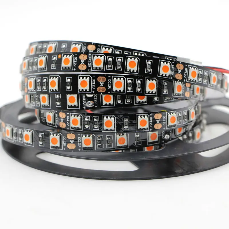 Светодиодная лента RGB 5050 SMD черный светодиодный светильник для кухонного шкафа не