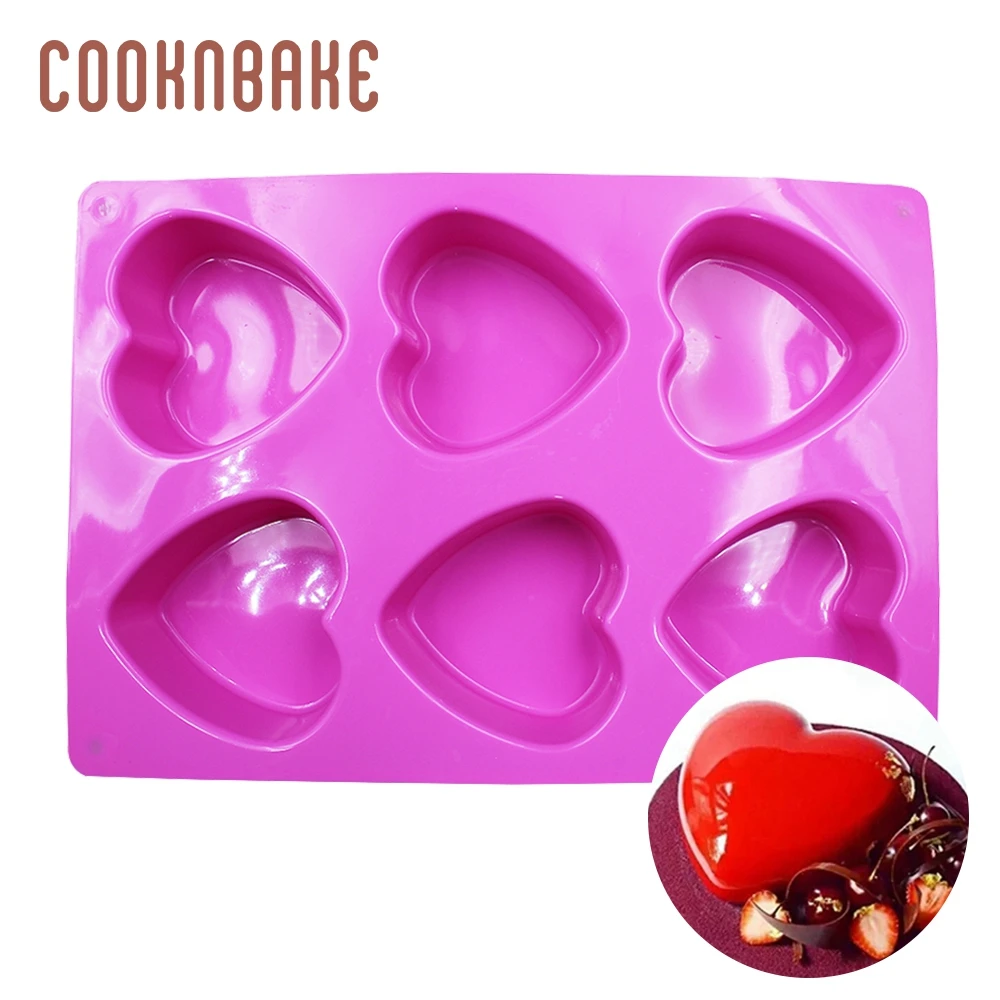 COOKNBAKE силиконовая форма сердце для мыла конфеты Шоколадное торт декоративная