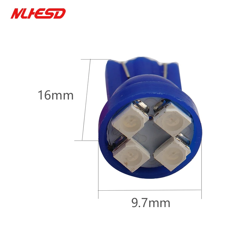 100 шт. T10 Светодиодная лампа 3528 1210 4SMD светильник льная Лампа 194 168 W5W без полярности