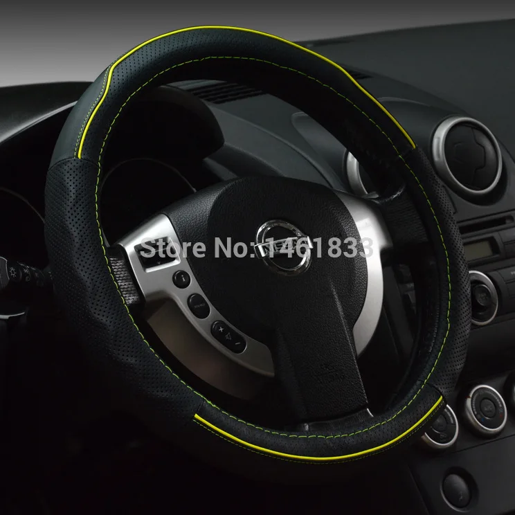 Натуральная кожа автомобилей руль обложка для ford focus 2 kia rio chevrolet skoda дери direksiyon
