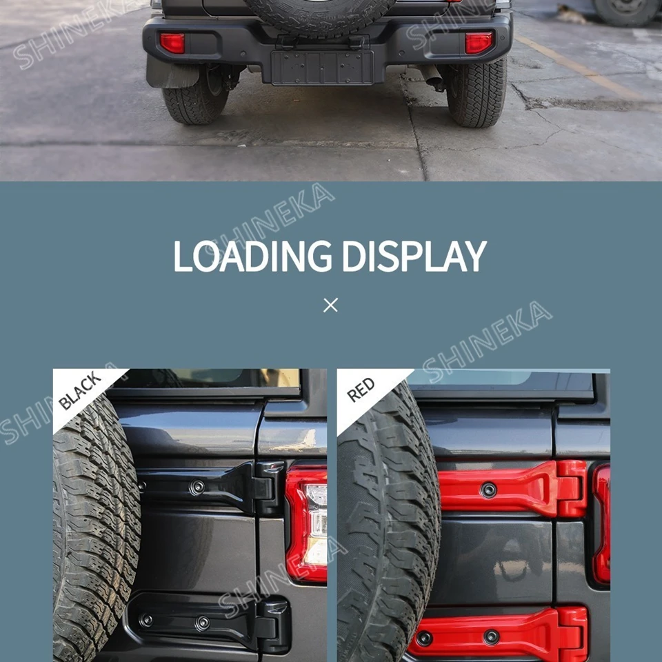 SHINEKA автомобильные наклейки для Jeep Wrangler багажника двери багажника шарнирные крышки 3D ABS Наружные молдинги для Jeep Wrangler JL