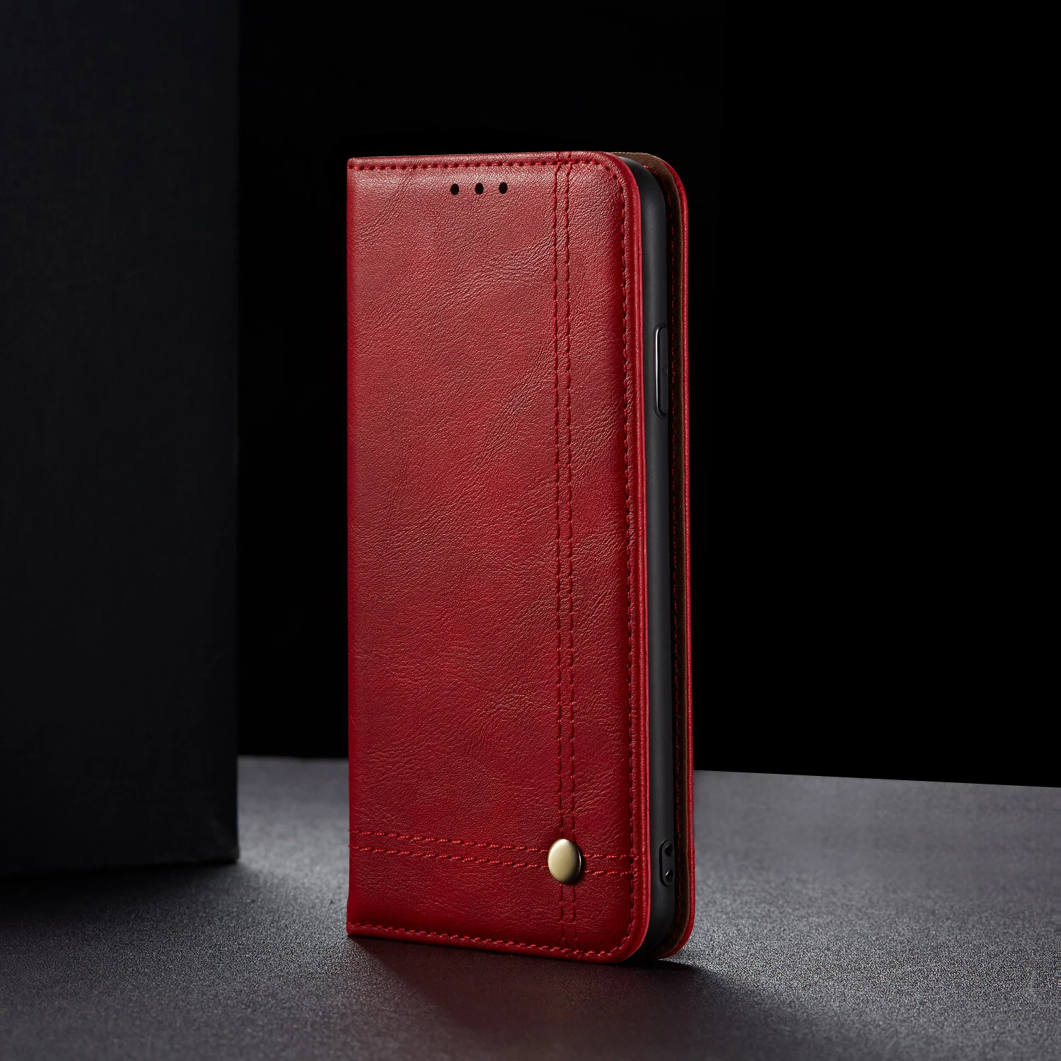Красный Новинка, винтажный кожаный чехол для OPPO Realme 3 pro, кошелек, роскошный, с отделением для карт, с подставкой, на магните, чехол для книги, повседневные чехлы для телефонов - Цвет: Красный