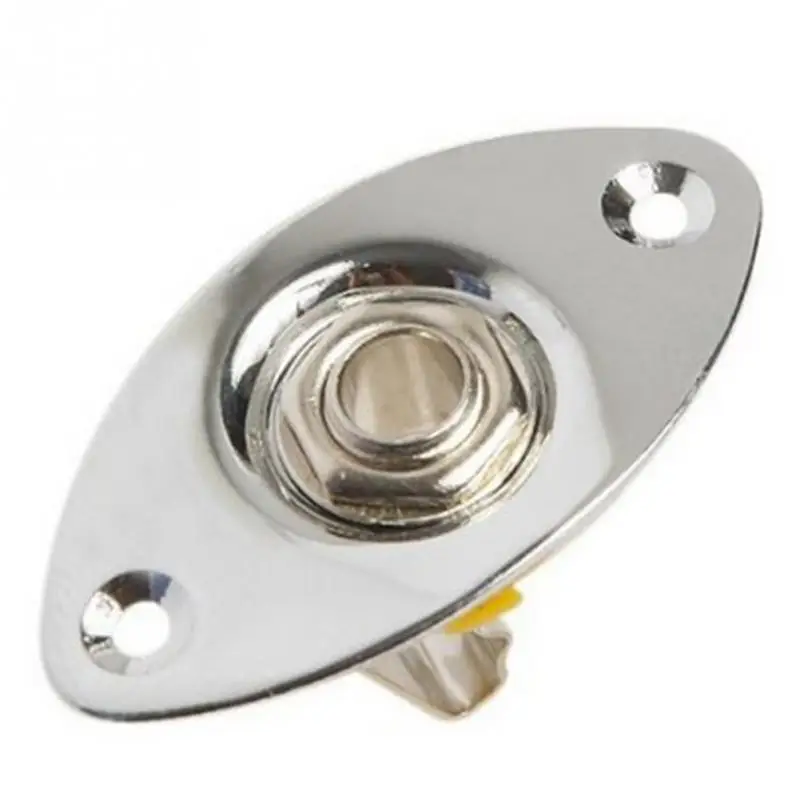 1 pc elektrische gitarre bass jack buchse ausgang eingang jack abdeckung platte mit 2 montage schrauben gitarre zubehör free global shipping