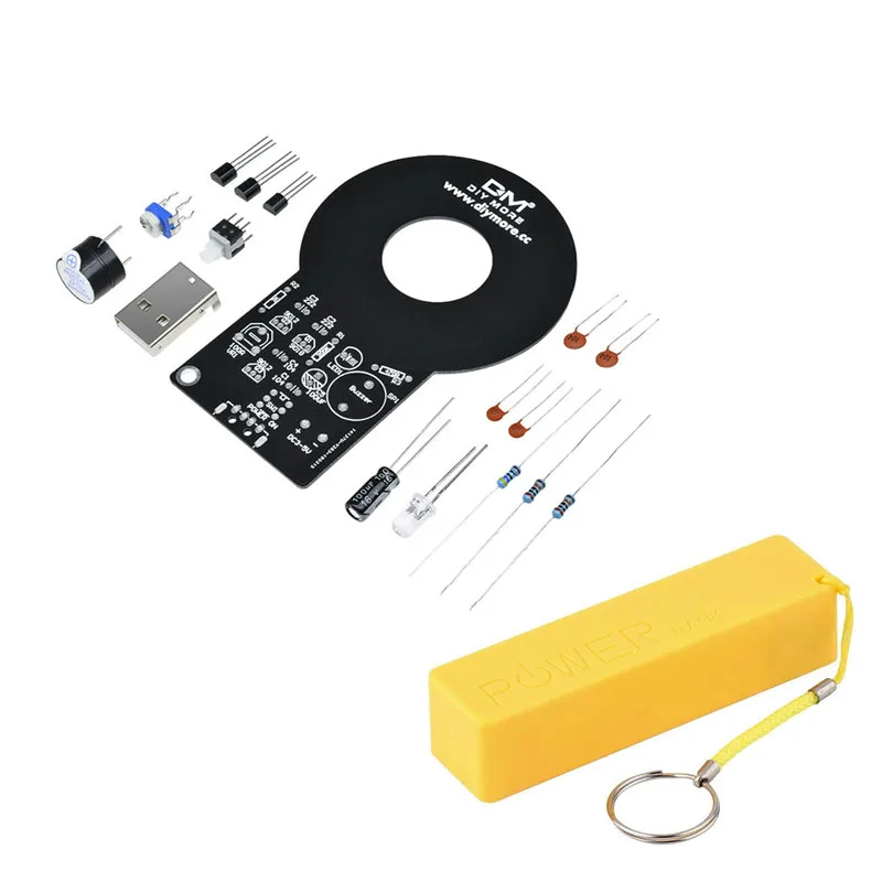 Type 6 DIY Kit детектор металла Комплект 18650 USB Мощность банк чехол DC 3 V-5 V 60 мм Бесконтактный Сенсор доска Электронный модуль комплект детектор металла - Цвет: Type 6