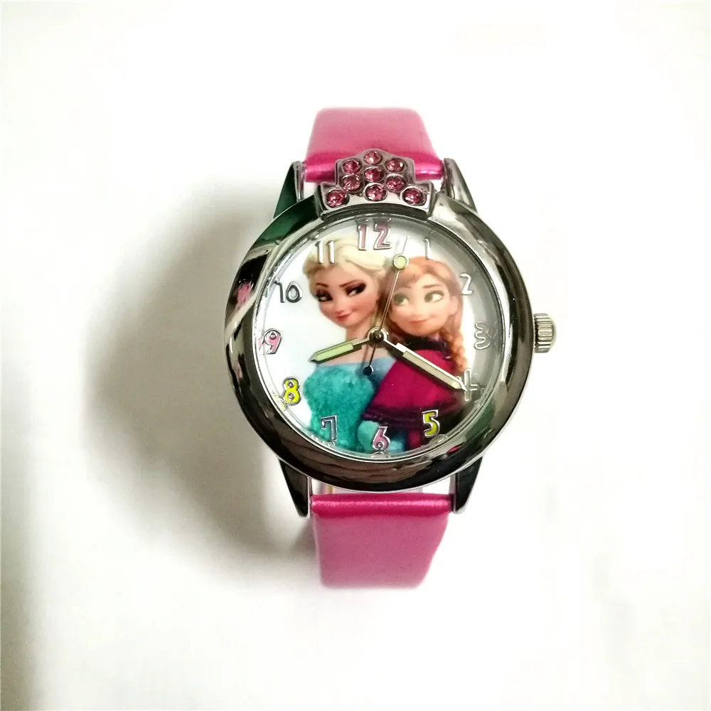 3D cartoon Crystal Diamond children quartz Elsa Anna watches Bracelet girls kids gift montre enfant relogio infantil zegarek | Наручные