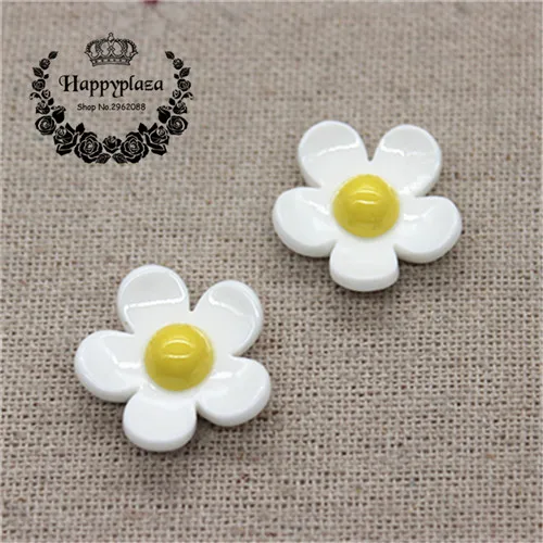 white 20pcs 20 шт 20 мм Смешанные весенние цвета милые смолы пять лепестков цветок плоская спина, Кабошон DIY Ювелирные изделия/ремесло украшение для альбома - Цвет: white 20pcs